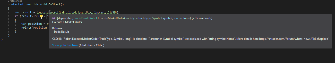 Tooltip VS 2019